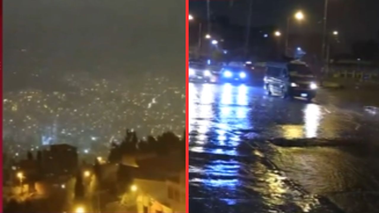 Una fuerte lluvia cae en La Paz y en El Alto