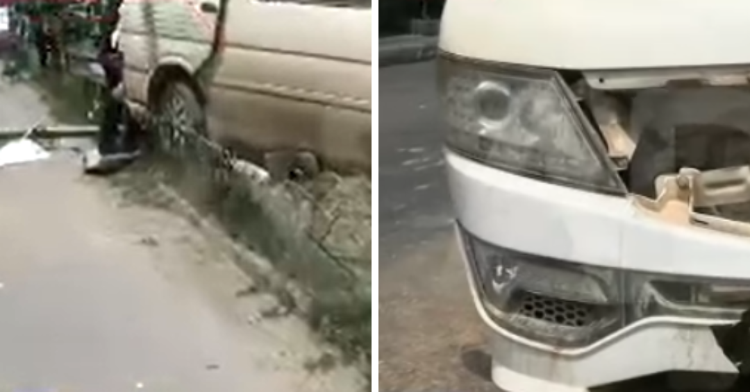 ¡Terminó encima de la jardinera!
