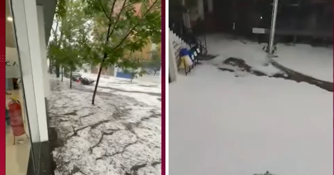 El granizo inundó a Tarija