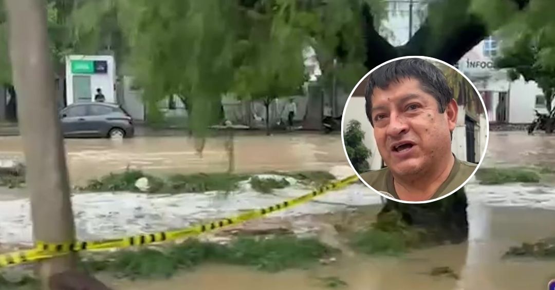 Granizo inundó las calles de Tarija