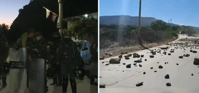 Contingente policial y militar resguarda Parotani para evitar bloqueos
